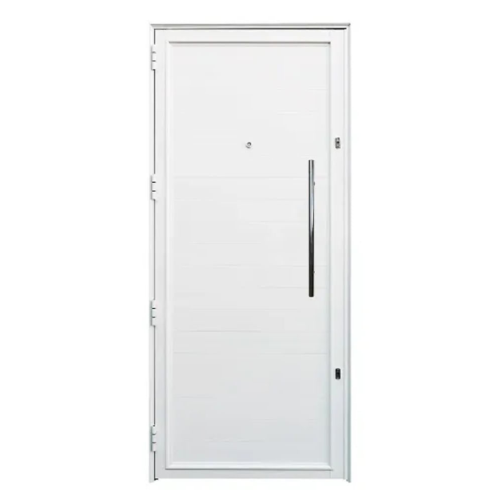 Porta Lambril Magnum c/ Puxador Esquerda 210x90cm Branca Atlântica