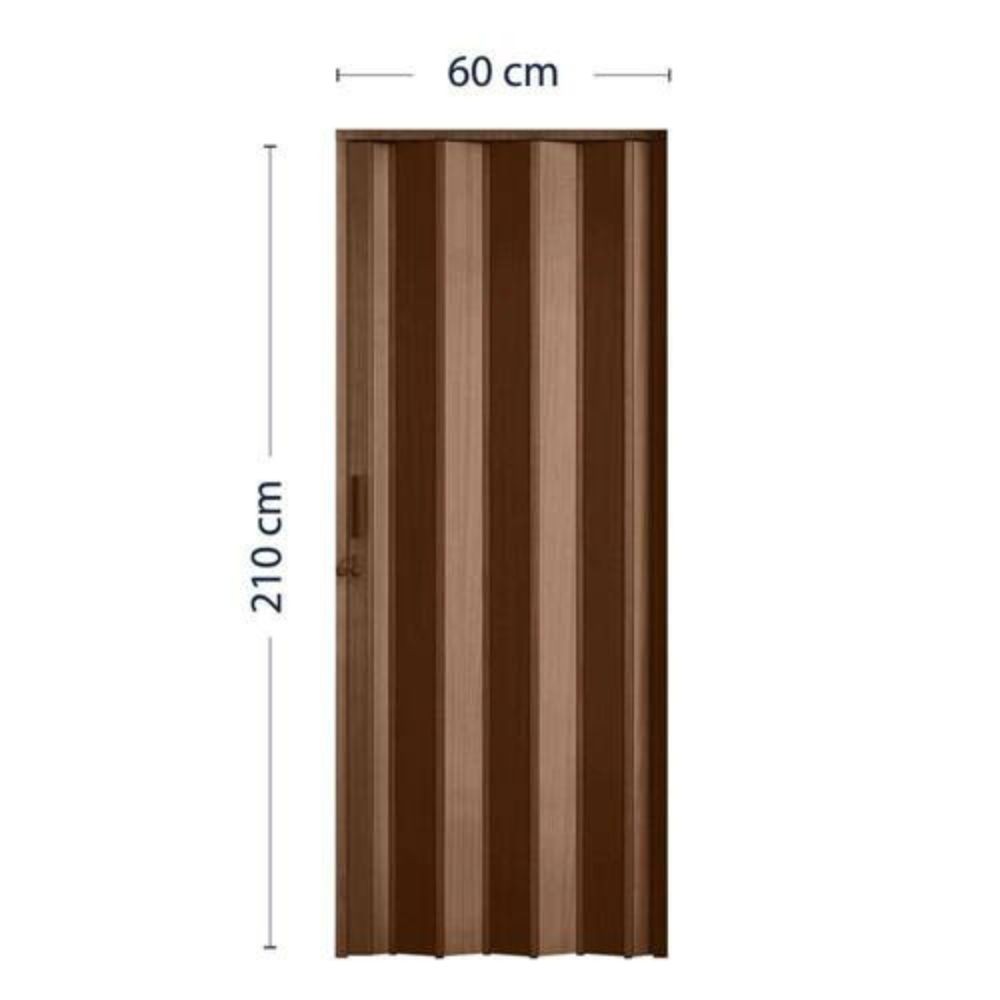 Porta Sanfonada com Trinco PVC 60x210cm Imbuia BCF