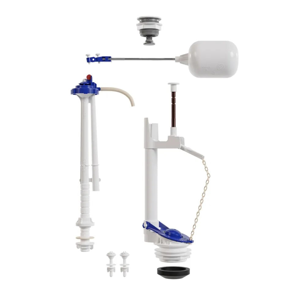 Mecanismo Completo Universal Simples com Acionamento Superior com Botão Branco Astra