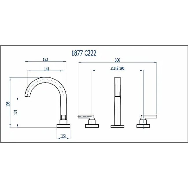 Torneira com Misturador para Lavatório de Mesa Bica Cromada Bela Clássica Alta Fani