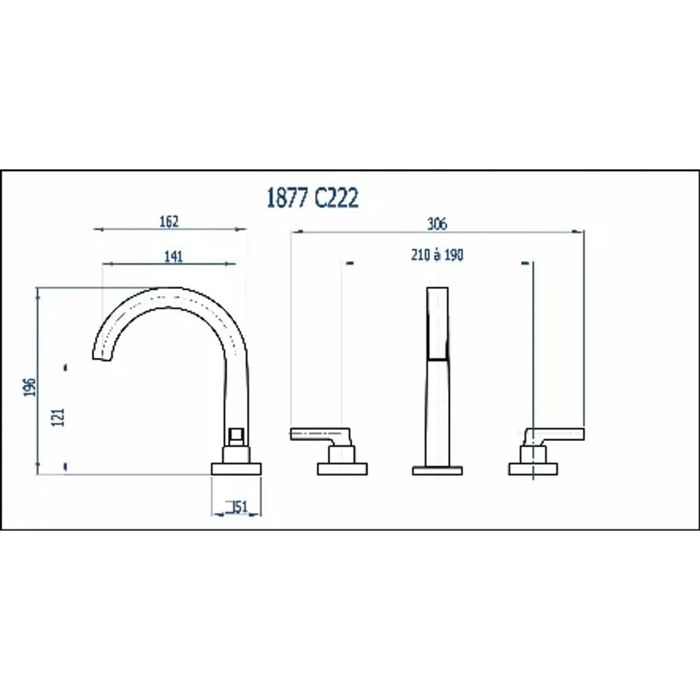 Misturador Bela Clássica para Lavatório de Mesa Bica Cromada Alta Fani