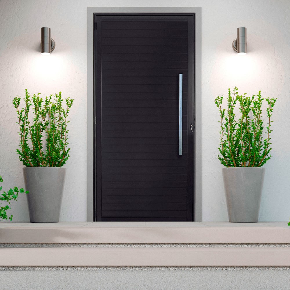 Porta Lambril Puxador Direita 210x80 Preto Fortsul Esquadrisul