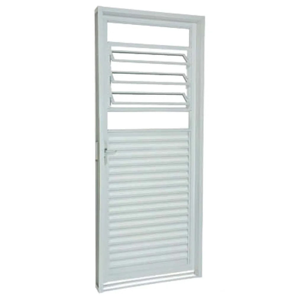 Porta Veneziana Basculante Aço Branco 217x87x6 Prátika Sasazaki