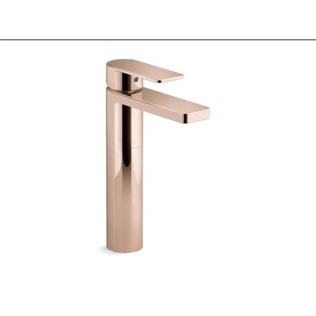 Torneira com Misturador Bica Alta Sem Dreno parallel Rose Gold Kohler