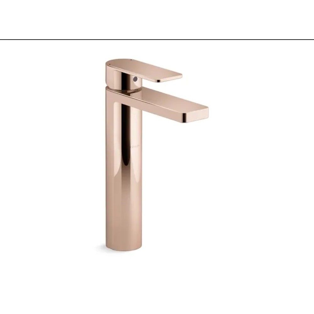 Misturador Monocomando Bica Alta Sem Dreno Parallel Rose Gold Kohler