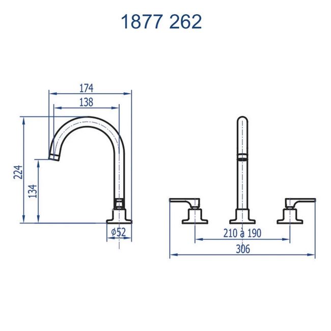 Torneira com Misturador para Lavatorio Mesa Bica Alta 1877 C262 Fani