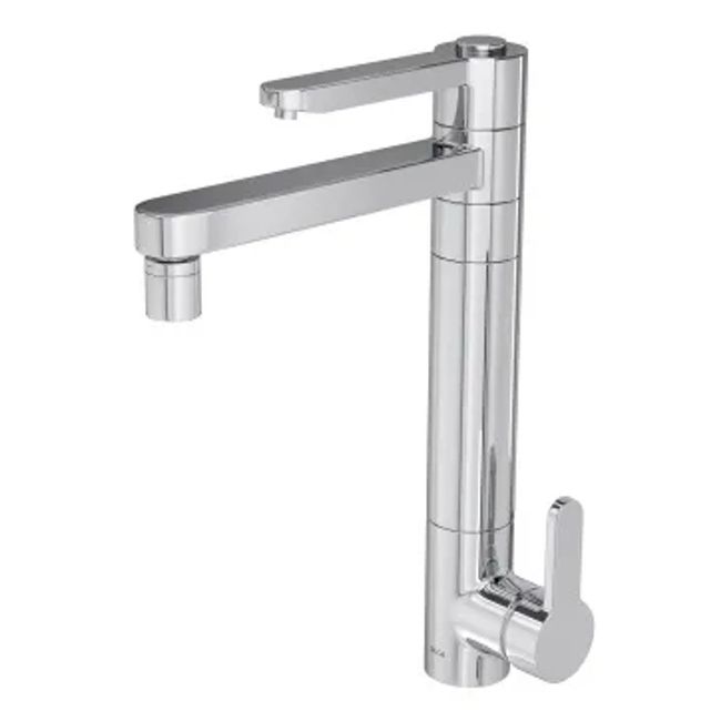 Torneira com Misturador Monocomando Com Filtro para Cozinha De Mesa Twin Click Cromado Deca