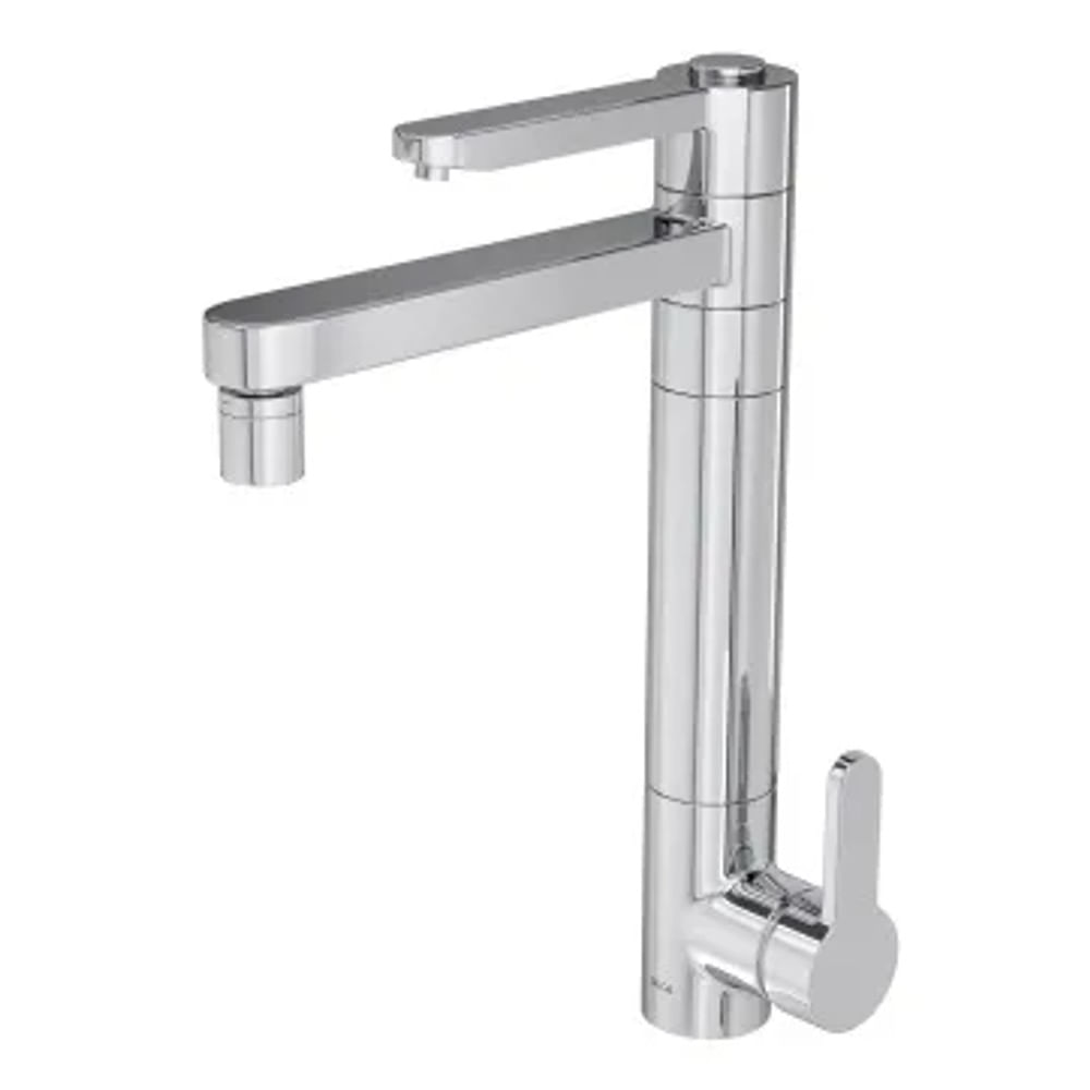 Misturador Monocomando De Mesa Com Filtro Para Cozinha Twin Click Cromado Deca