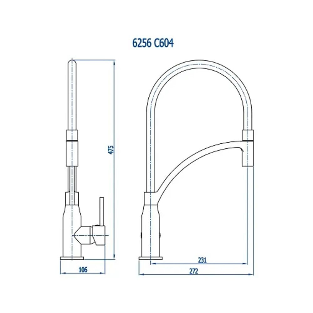 Misturador p/ Cozinha Gourmet Monocomando de Mesa Cromada Fani