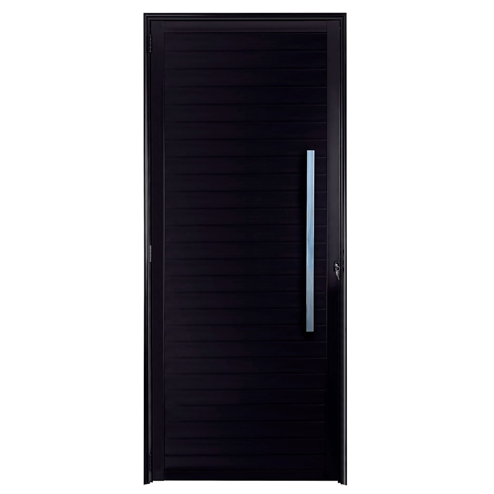 Porta Lambril Puxador Esquerda 210x80 Preto Fortsul Esquadrisul