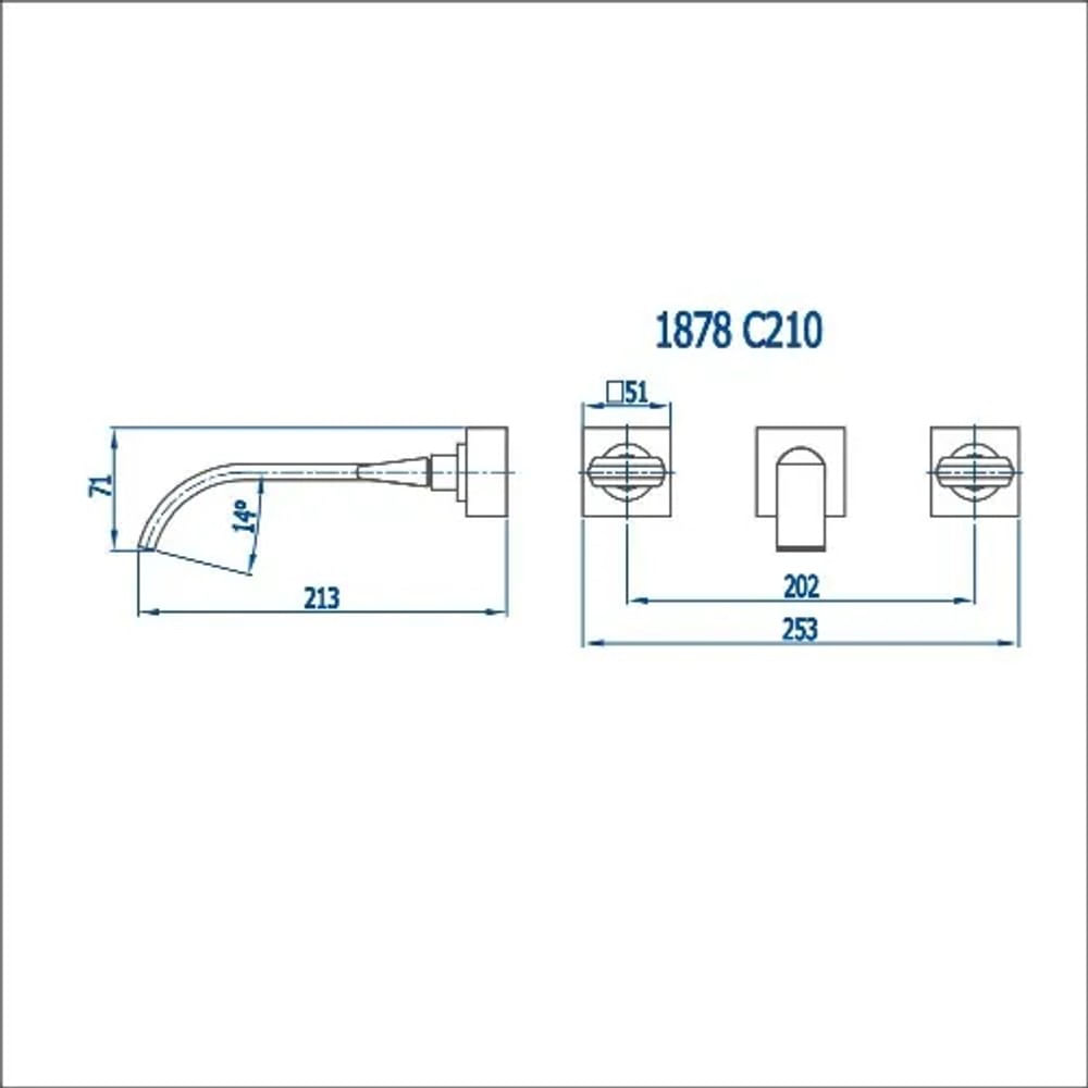 Misturador Prima p/ Lavatório de Parede Cromado Fani