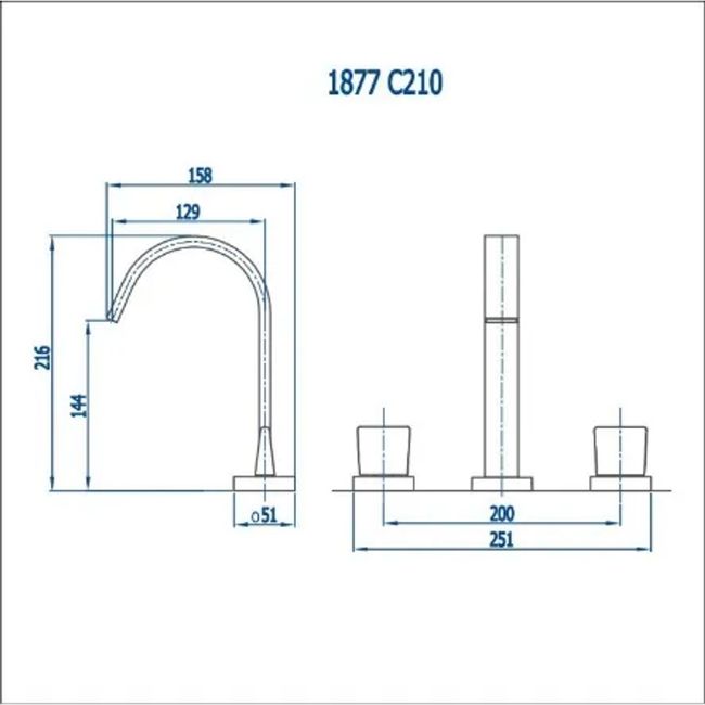 Torneira com Misturador para Lavatório de Mesa Prima Bica Alta Black Fani