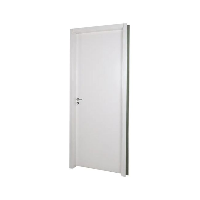 Kit Porta Melamínica MGM 210x94cm com Batente MDF Ultra 10cm Esquerdo Branco