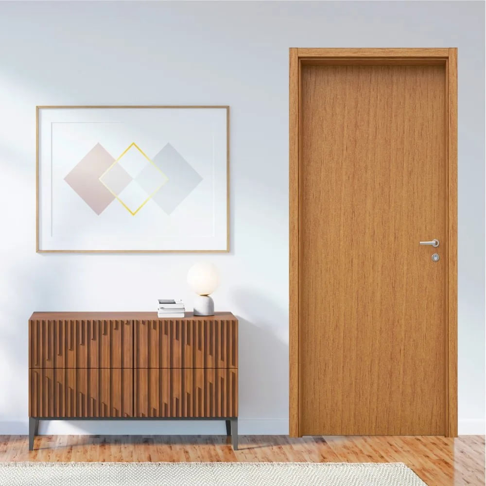 Kit Porta Miolo Colmeia Uv Nogal Mel B15 72X210 Esquerdo Eucatex