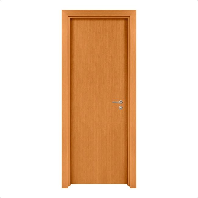 Kit Porta de Madeira 210x82 Esquerda Batente Regulável 11-19cm Curupixá Rocha