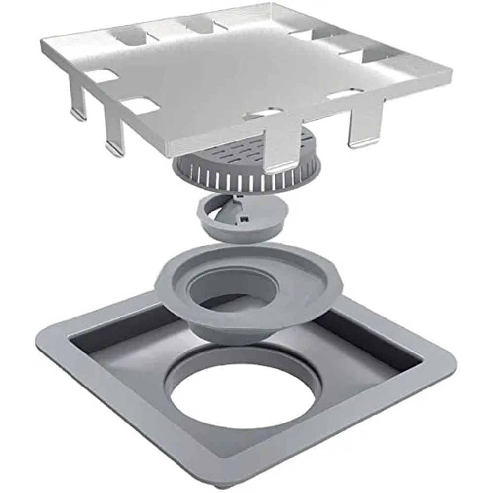 Ralo Elleve Square 15x15cm Oculto Linear