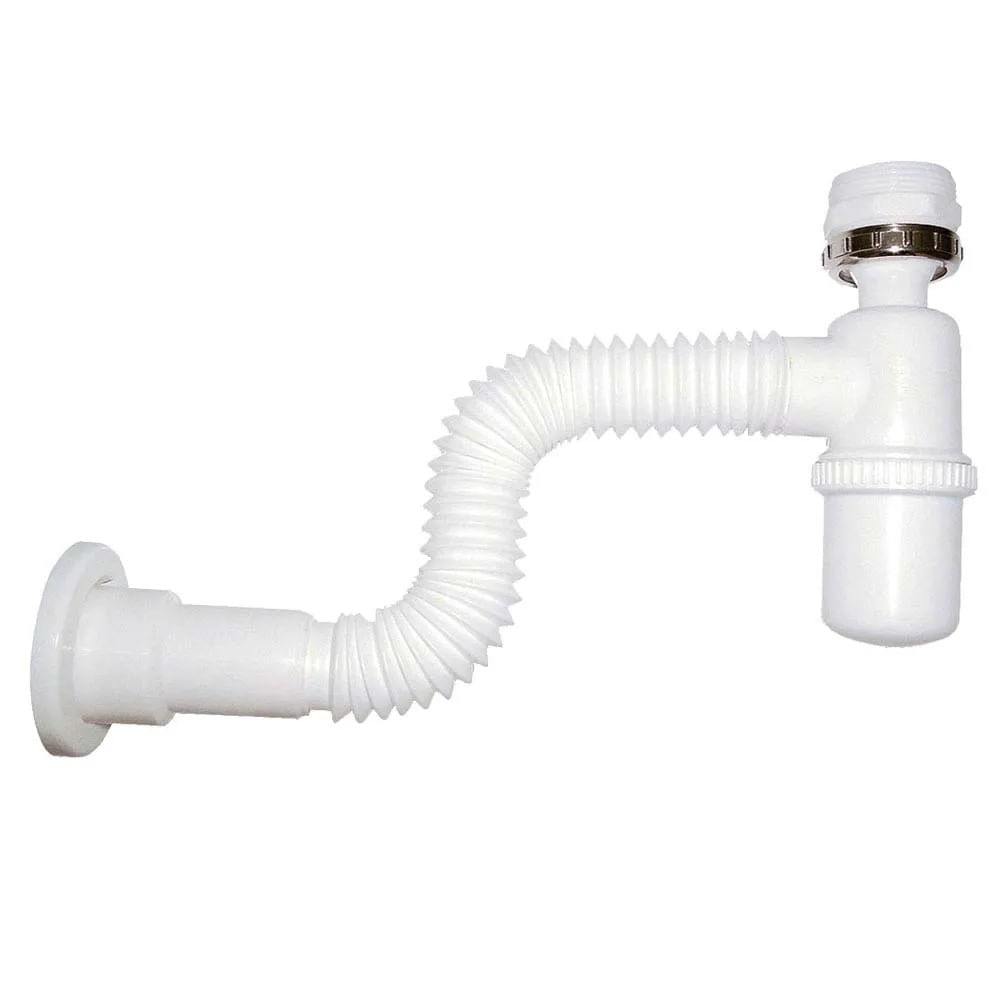 Sifão Esteves Universal com Saída Extensível Branco