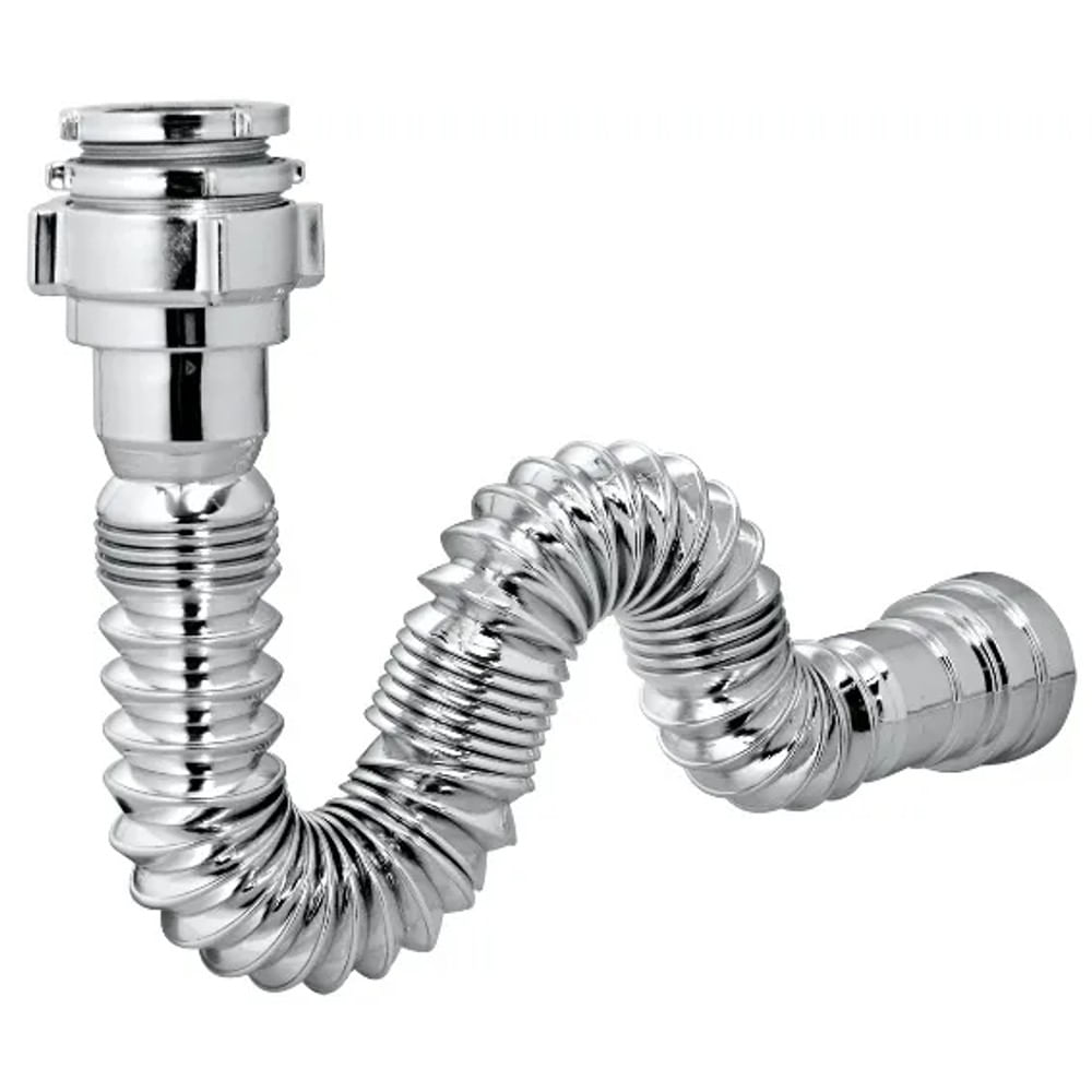 Sifão sanfonado universal cromado ssum2 Astra