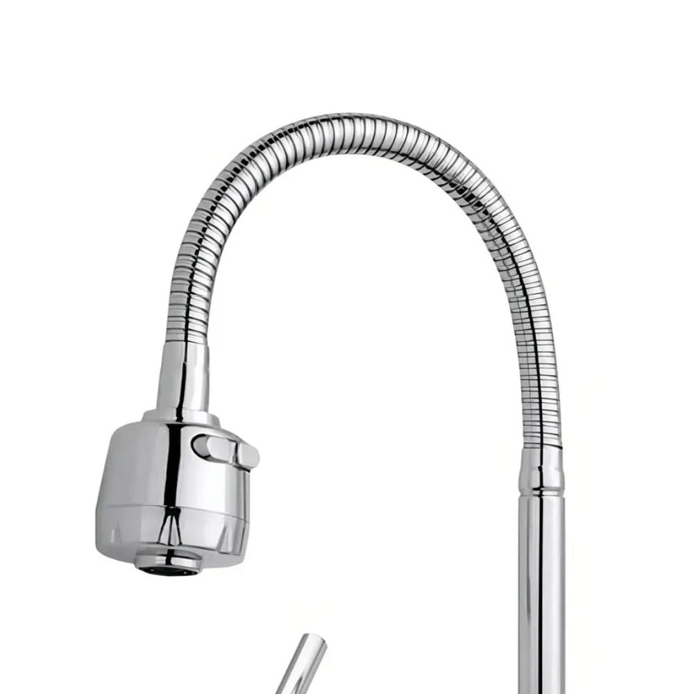 Torneira com Misturador de Parede para Cozinha Gourmet Cromada Forusi