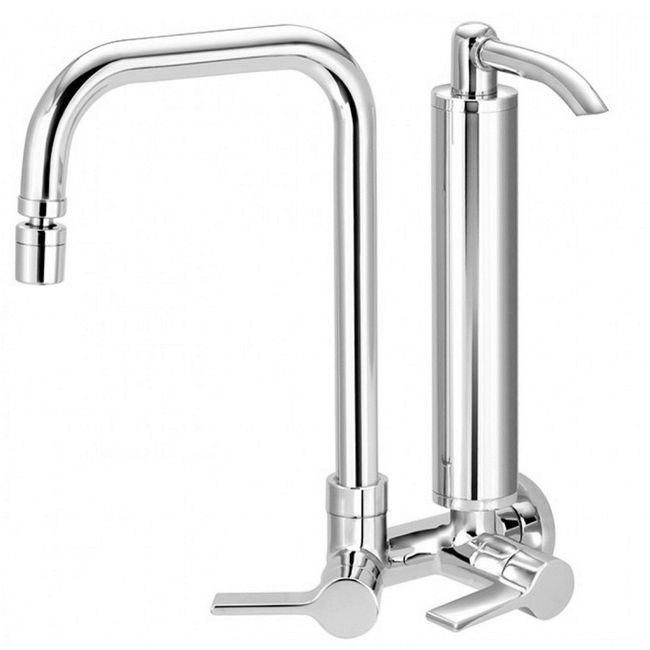 Torneira com filtro de parede para cozinha bica móvel Clean Esteves