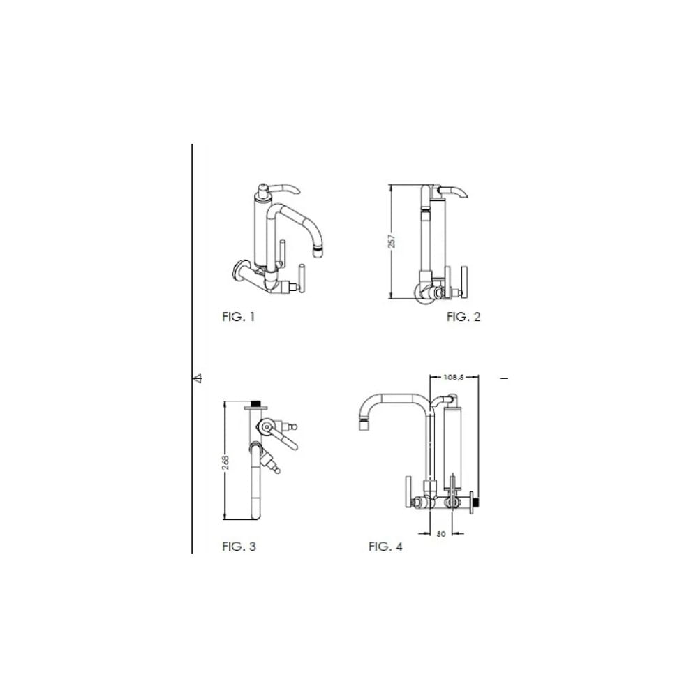 Torneira com filtro de parede para cozinha bica móvel Clean Esteves