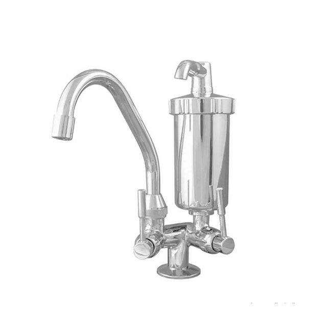 Torneira cromada para cozinha de mesa com filtro 1/4 de volta C31 cromada Esteves