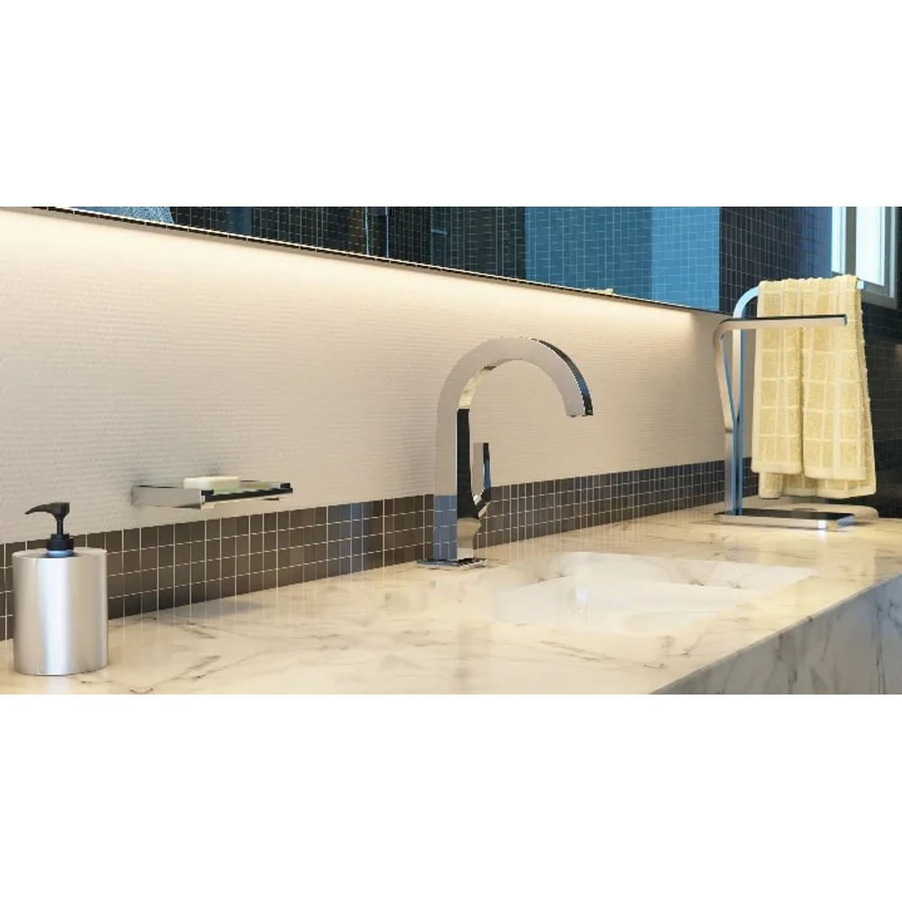 Torneira Bella Clássica para Lavatório de Mesa Bica Alta Cromada Fani