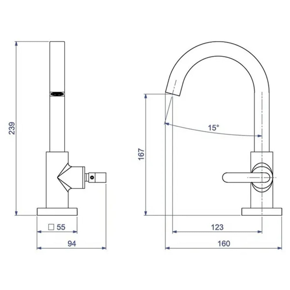 Torneira De Mesa Bica Alta Para Lavatório Soul Cromado Deca