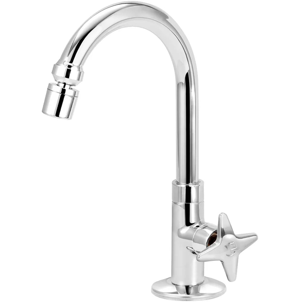 Torneira Lavatório Bica Alta 1/4 Volta C23 Vtl123Cwg Esteves