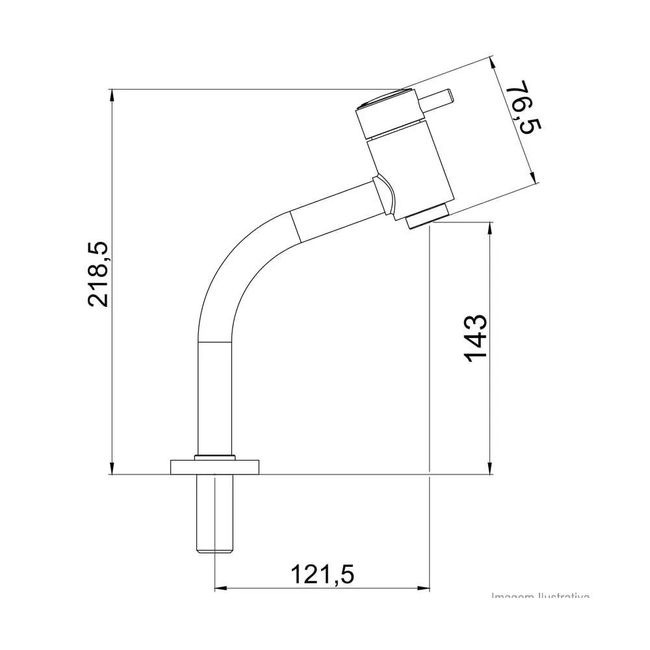 Torneira para lavatório Fit Line 1197 bica baixa cromada Esteves