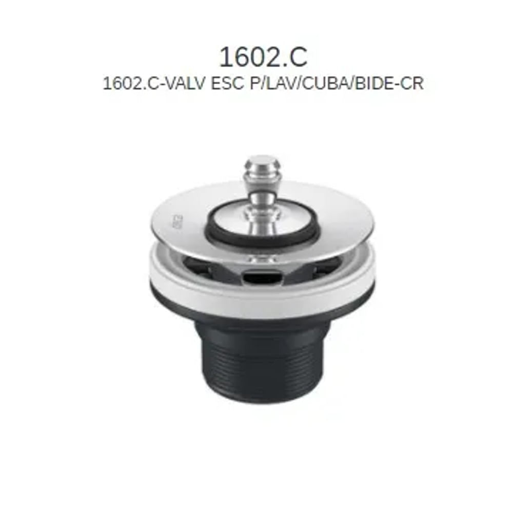 Válvula De Escoamento Para Lavatório, Cuba E Bidê Cromado Deca