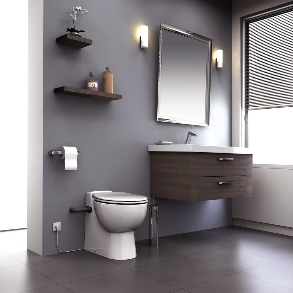 Vaso Sanitario Com Triturador Sanicompact C4 Com Assento Sanitrit