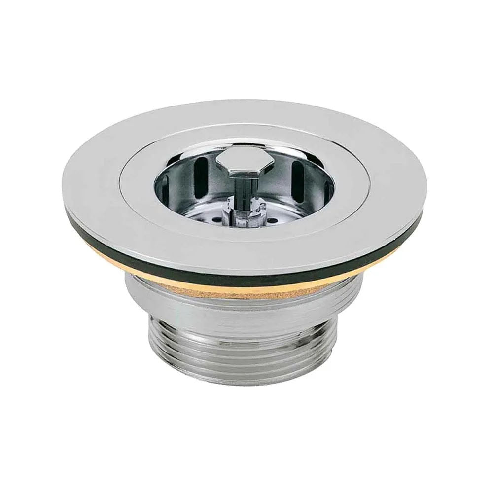 Válvula De Escoamento Para Pia De Cozinha 3 1/2" Cromado Deca