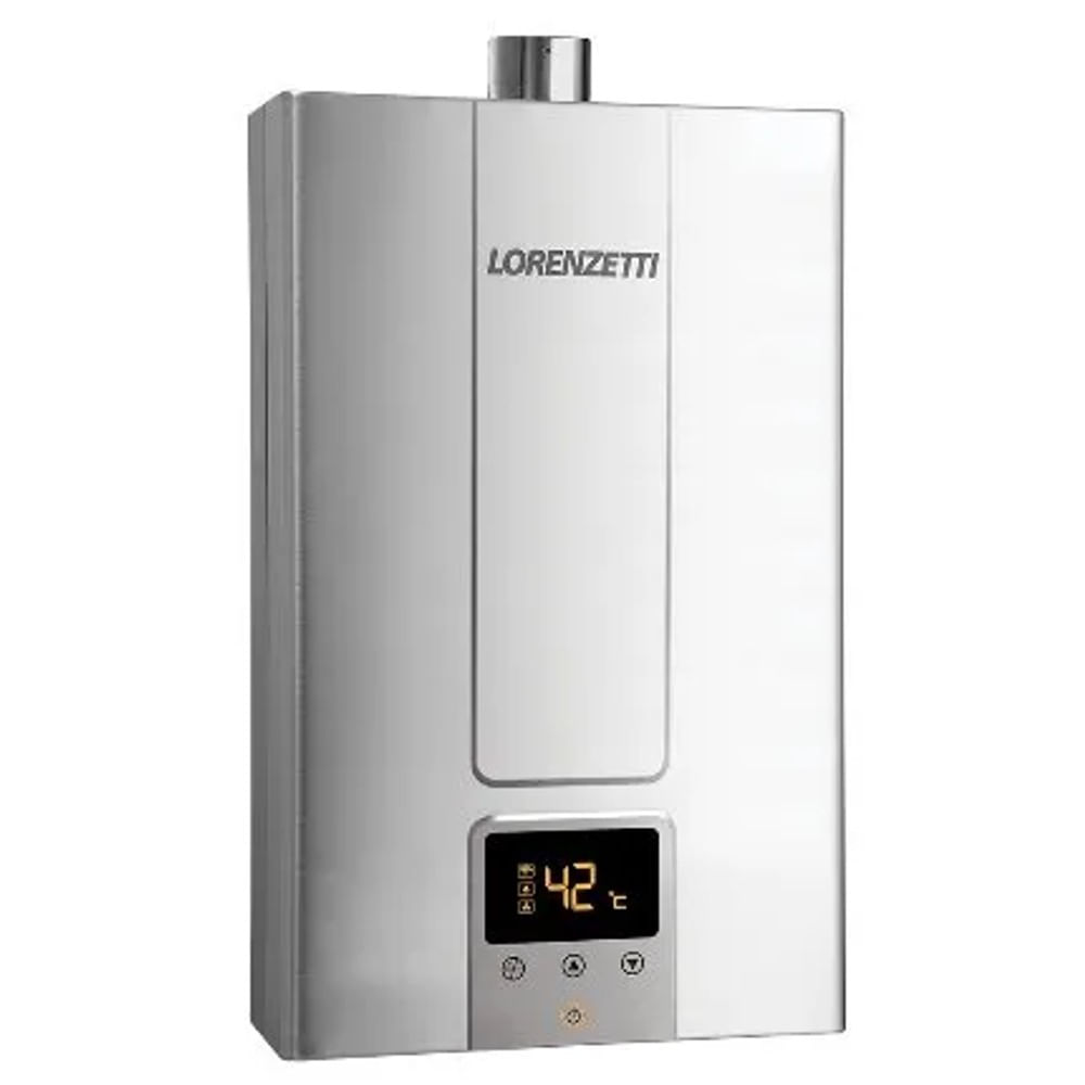 Aquecedor a Gás Inox LZ  1600DEI 15 Litros GN  Display Digital Lorenzetti