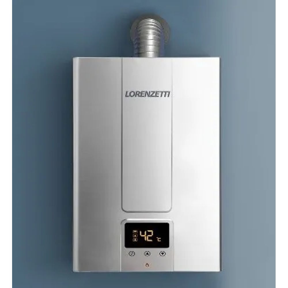 Aquecedor a Gás Inox LZ  1600DEI 15 Litros GN  Display Digital Lorenzetti