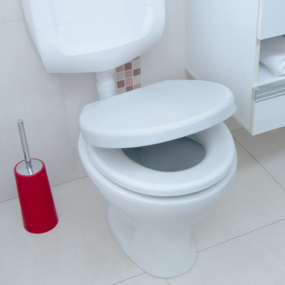 Assento Sanitário Oval com Fechamento Suave Branco 1 Astra