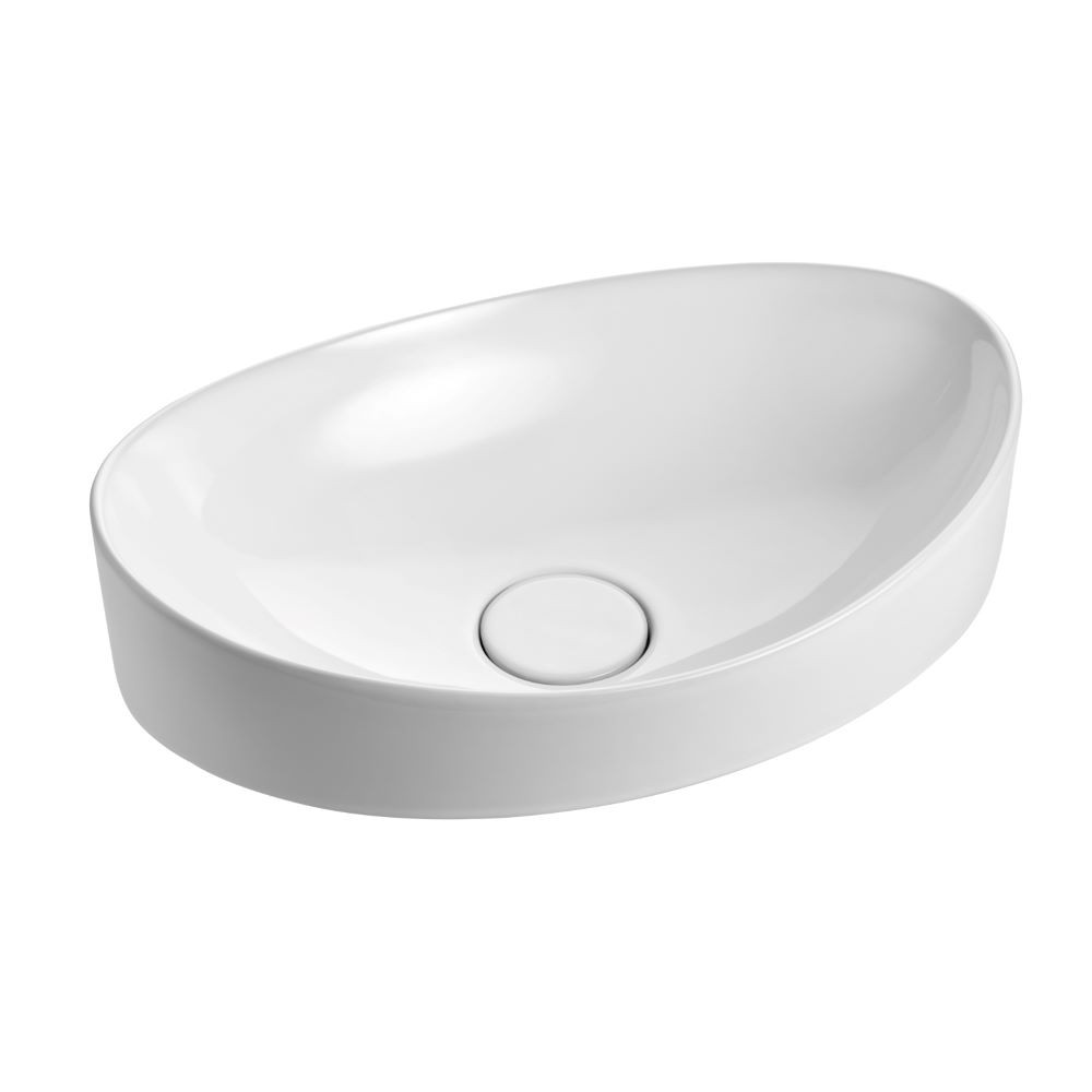 Cuba De Apoio Oval 47X33 Cm Branca Ica2100 Icasa