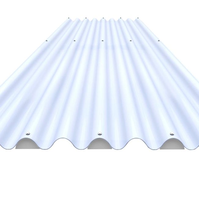 Telha Polipropileno 2,44x1,10x1,2mm Onda Alta 177/51 Translúcida Atco