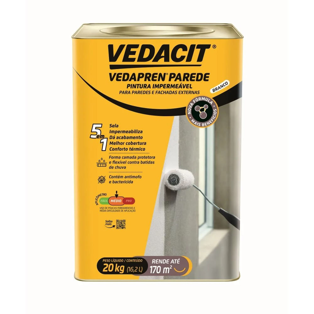 Vedacit Vedapren Parede Branco Lt 20Kg