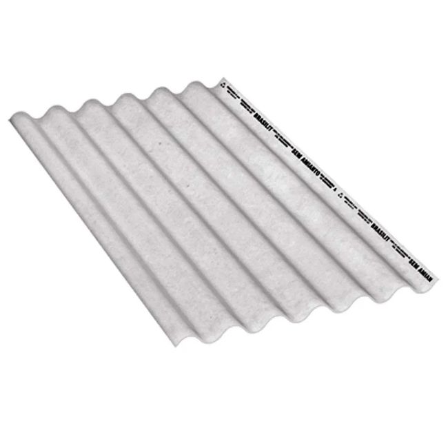 Telha Brasilit Ondulada de Fibrocimento 213x110cm 6mm Cinza