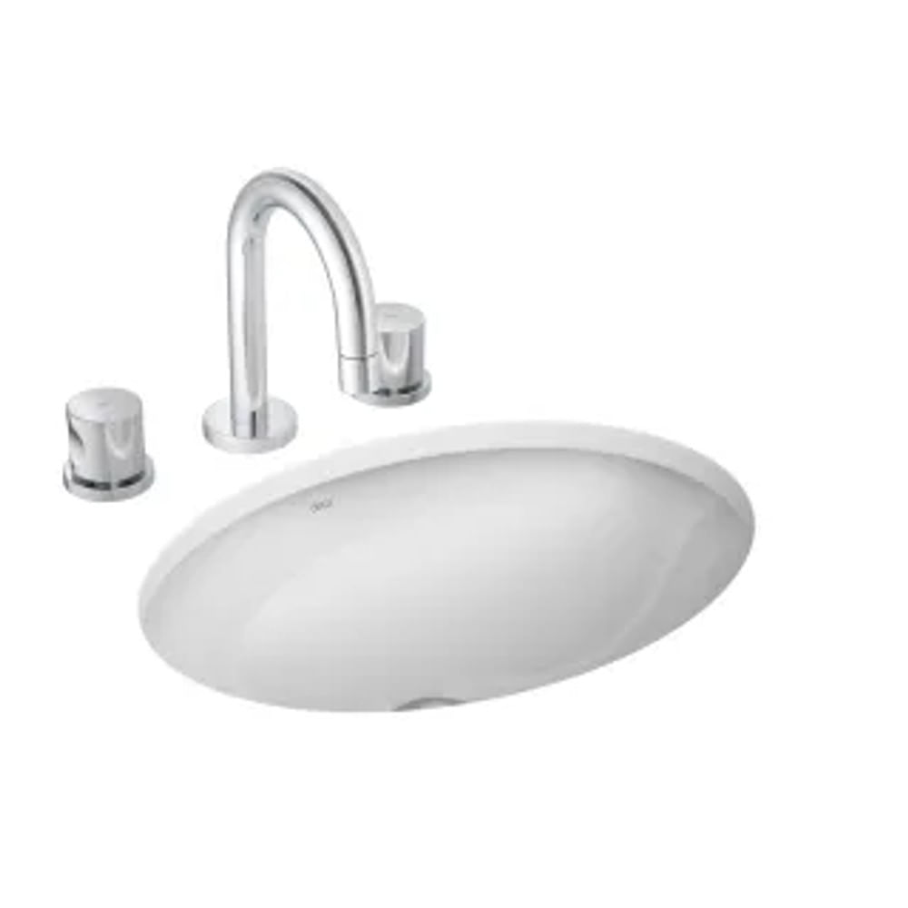 Cuba De Embutir Oval Branco 400X300mm Deca