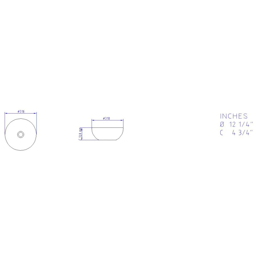 Cuba De Apoio Redonda 30cm Ica1600 Branco Icasa