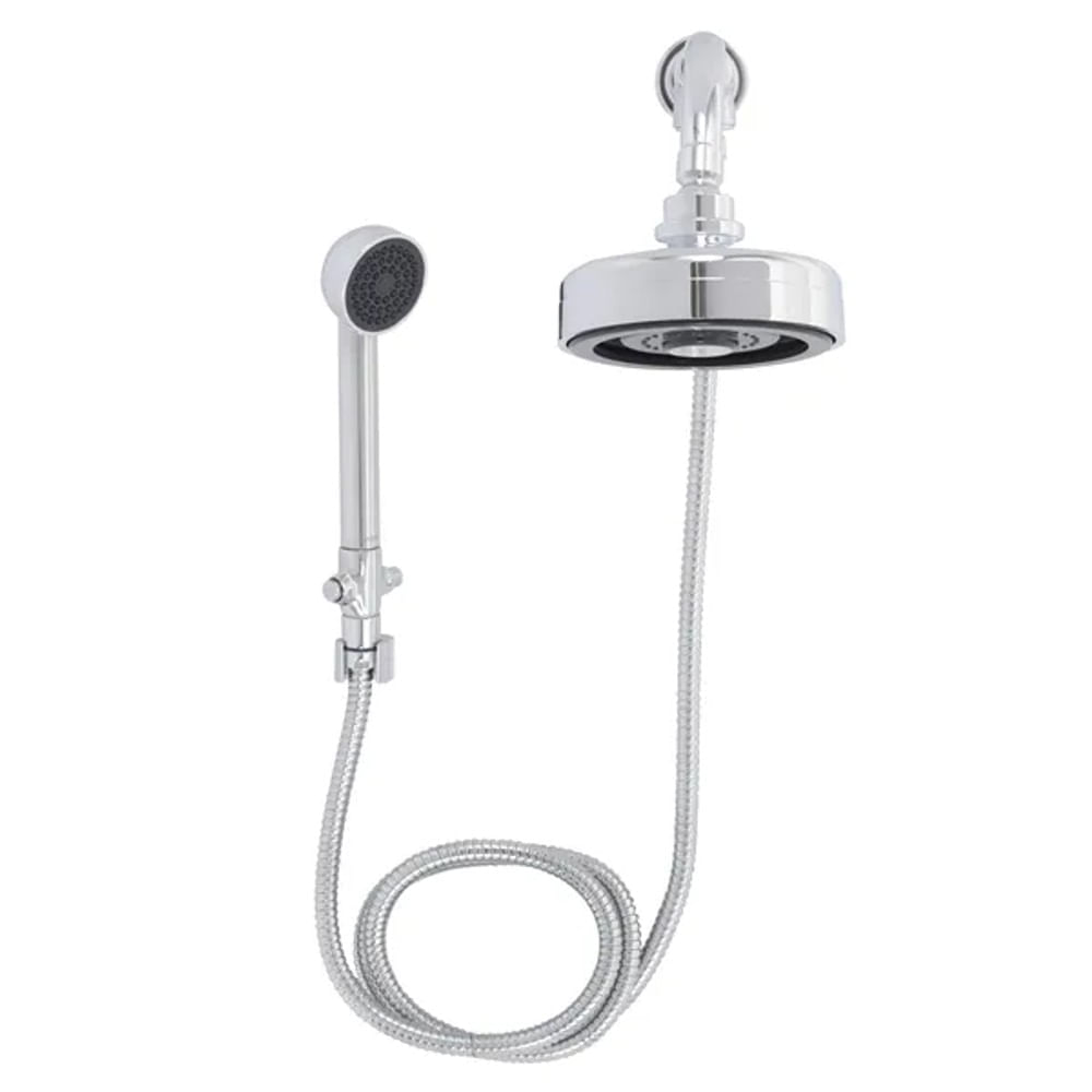 Kit Chuveiro de Parede Acqua Plus com Desviador Cromado Deca