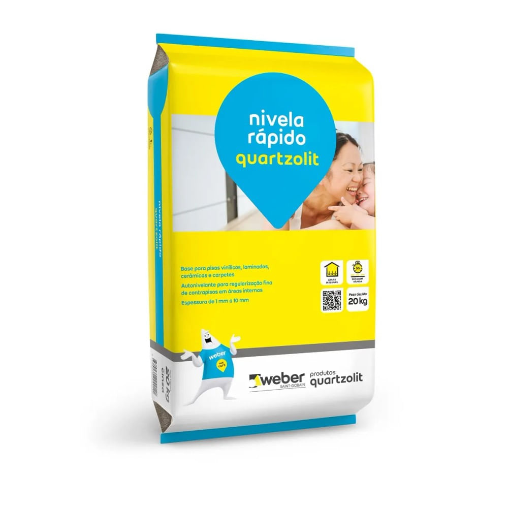 Nivela rápido Weber Floor 20kg cinza Quartzolit