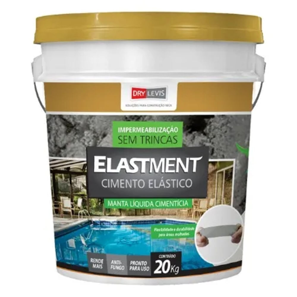 Manta Impermeabilizante Elastment Cimentícia 20Kg Cinza Drylevis