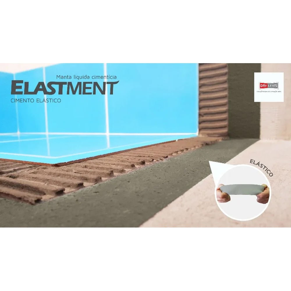 Manta Impermeabilizante Elastment Cimentícia 20Kg Cinza Drylevis