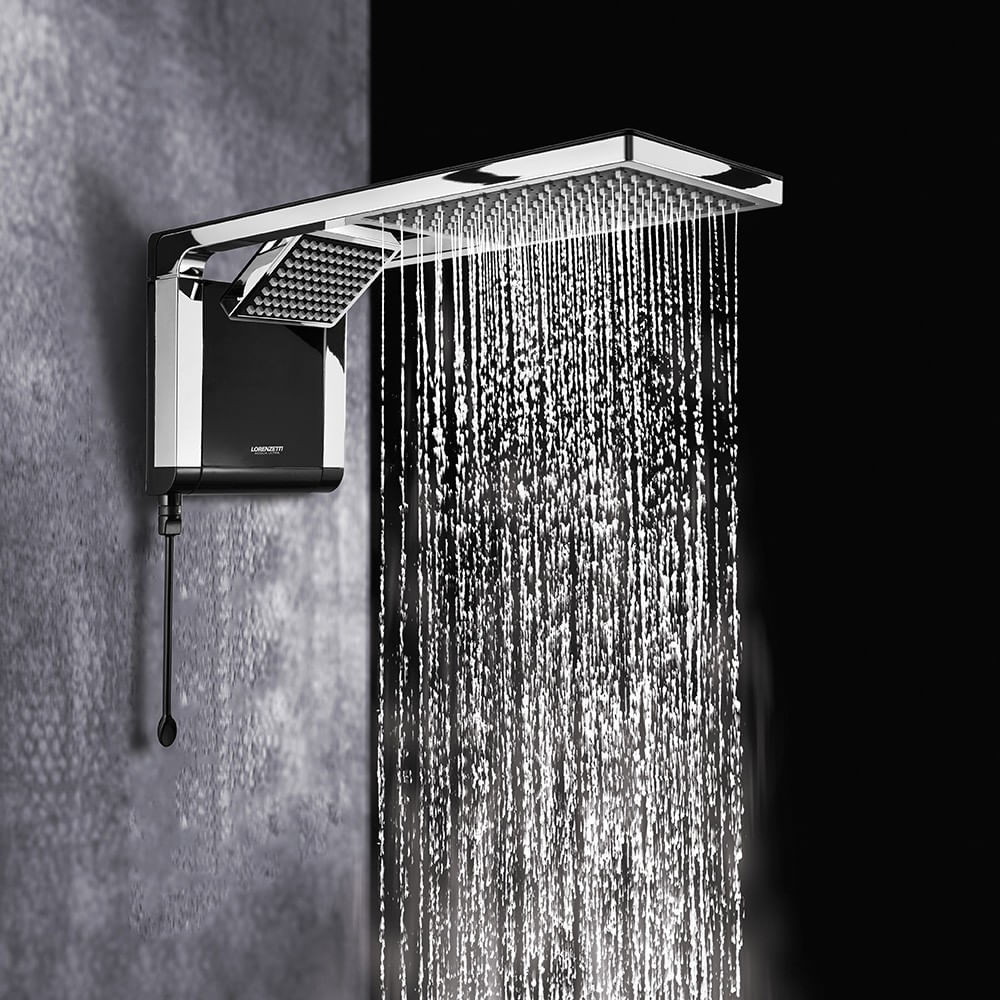 Ducha Eletrônica Acqua Duo Preta Cromada 7800w 220v Lorenzetti