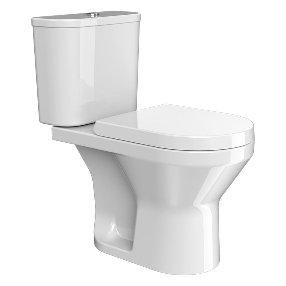Kit Vaso Sanitário com Caixa acoplada e Assento Branco Duplo Acionamento 3/6L Vertical Flow Round Kohler