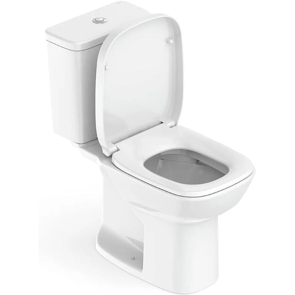 Vaso Sanitário com Caixa Acoplada e Complementos de Instalação e Assento Pp Debba Square Br