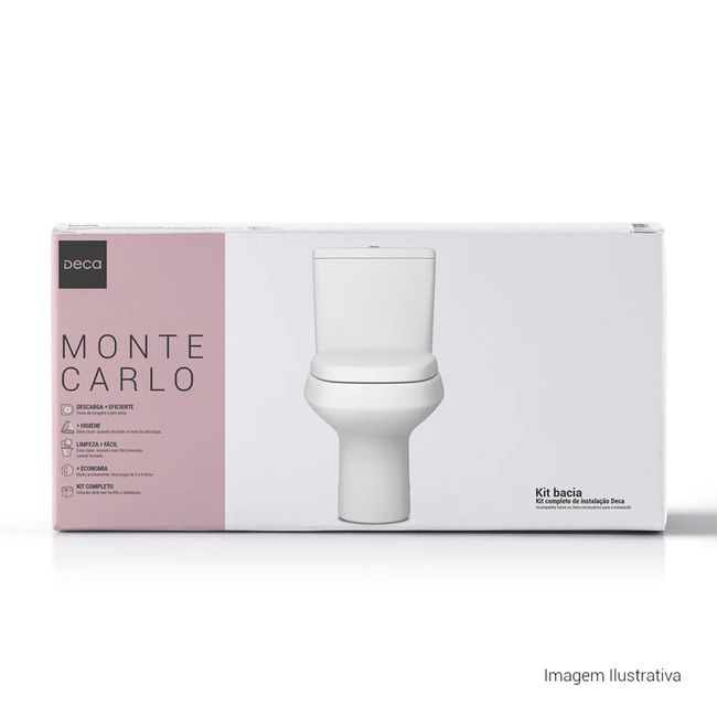 Kit Vaso Sanitário com Caixa Acoplada Monte Carlo Branco Deca